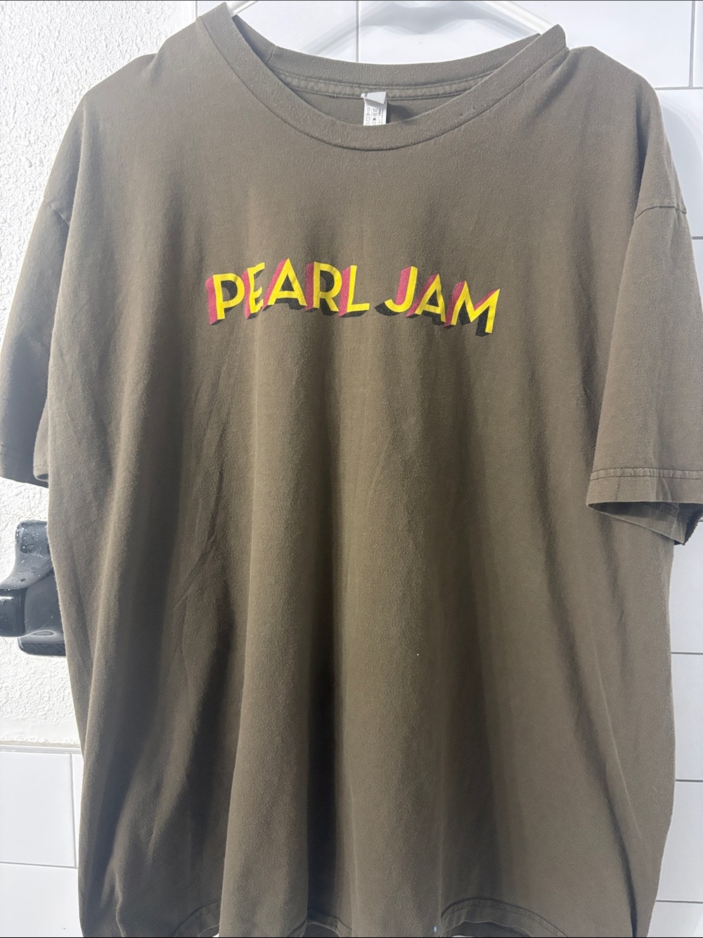 Pearl Jam 2016 concert tour shirt Olive khaki Size XXL